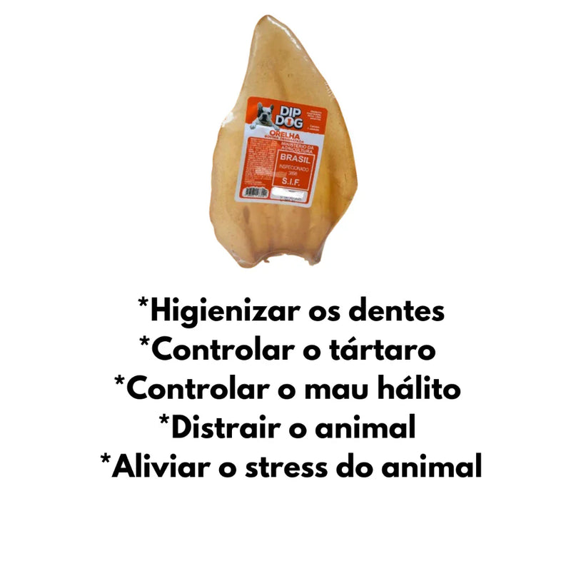 Orelha Bovina Natural Desidratada